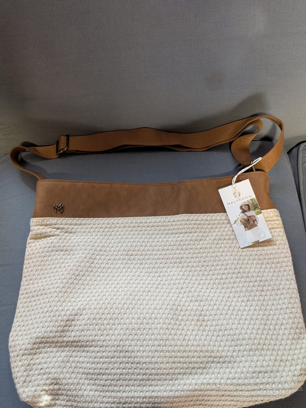Malvados Beige and Tan Crossbody Bag